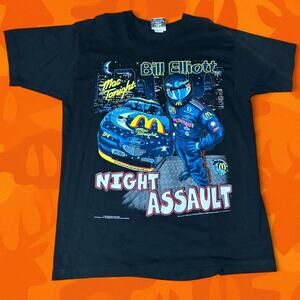 Vintage 1990s Bill Elliott Mac Tonight NASCAR Tee Size XL